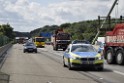 Schwerer LKW VU PKlemm A 4 Rich Olpe auf der Rodenkirchener Bruecke P304